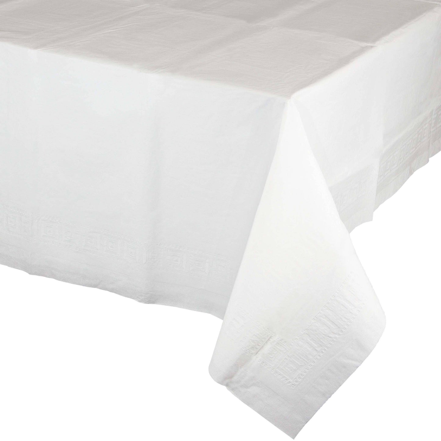 White Tablecover, 54X108" Paper/Poly