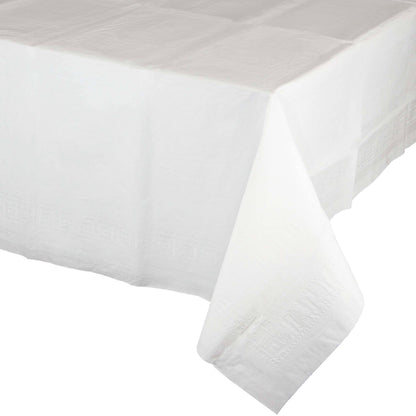 White Tablecover, 54X108" Paper/Poly