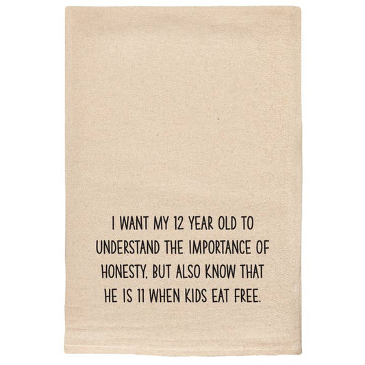 I Want My 12 Year Old To Understand Funny Kitchen Tea Towel