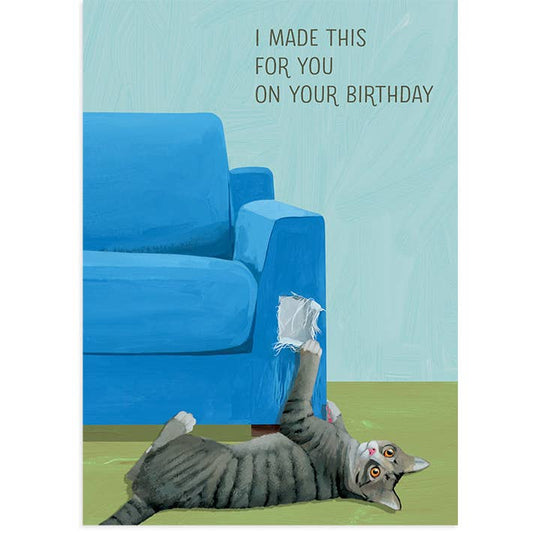 Cat Scratch Birthday Card