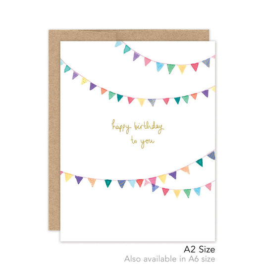 Birthday Banner - Luxe A2 Card