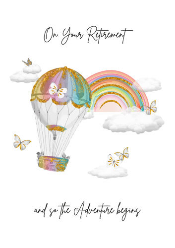 Retirement Balloon Congratulations Greeting Card