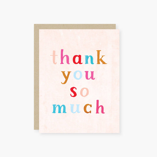 Painted letters thank you card: Default