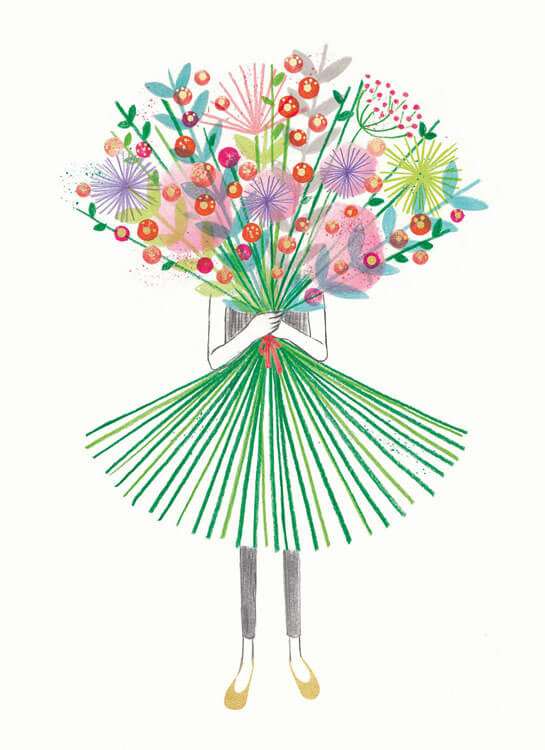 Big Bouquet Blank Greeting Card