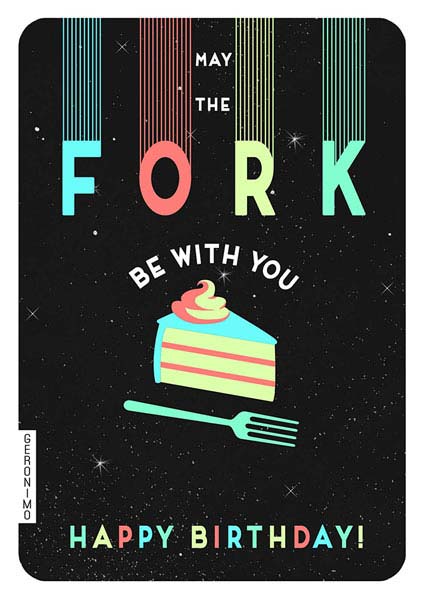 Fork be with You Birthday Card