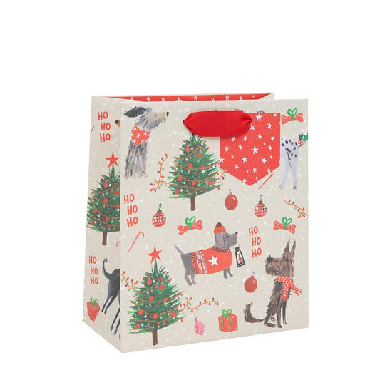 Bow Wow Christmas Medium Gift Bag