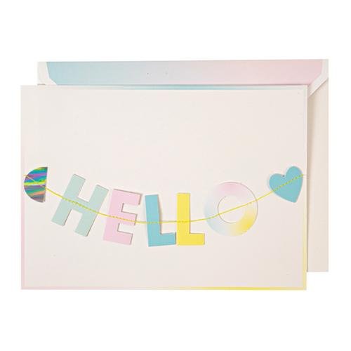 Hello Little One Garland Baby Card