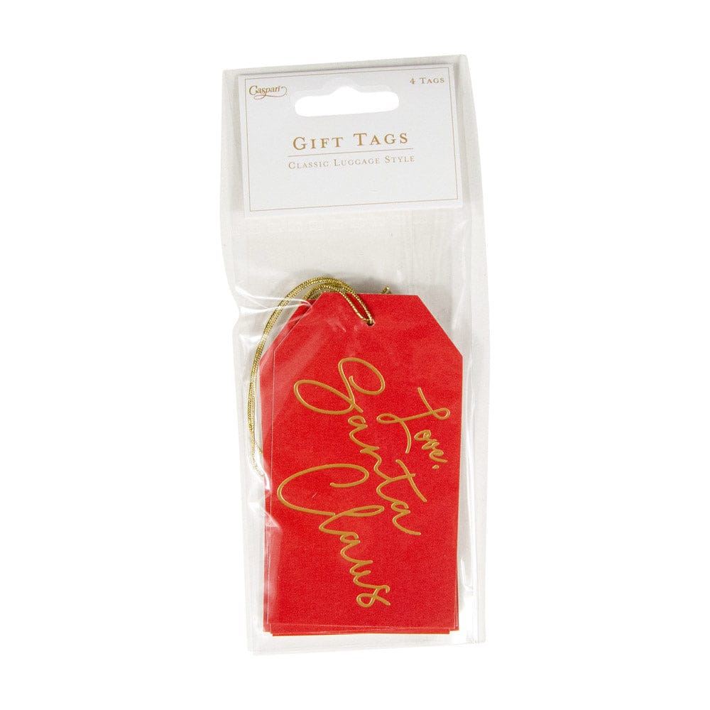Love; Santa Claus Foil Hanging Gift Tag