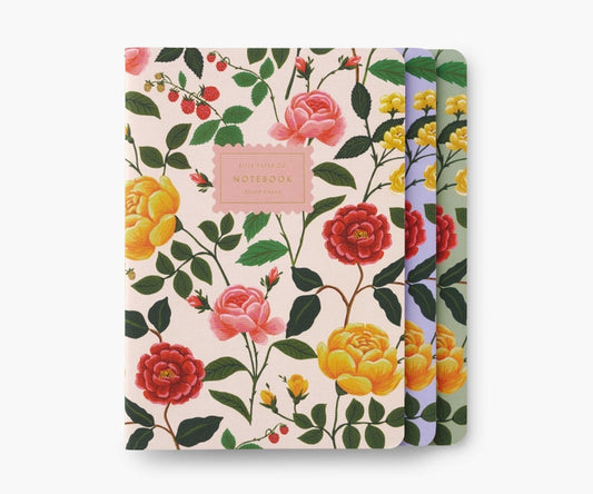 Stitched Notebook Set - Roses