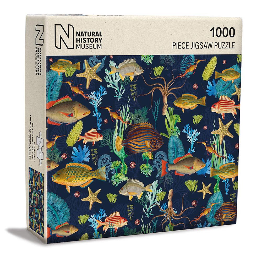 Natural History Museum An Array of Marine Life Illustrations 1000 Piece Jigsaw Puzzle