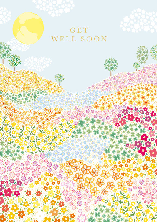 Flower Fields Get Well Card