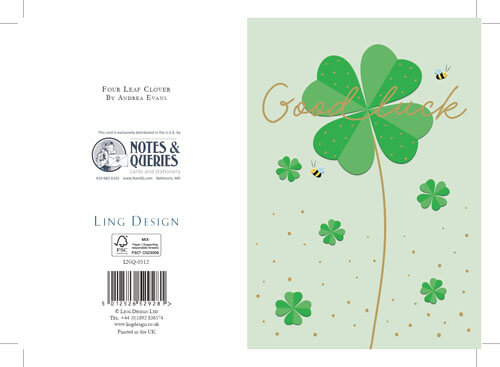 Good Luck Clover Good Luck Greeting Card