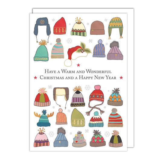 Cozy Hats Christmas Card