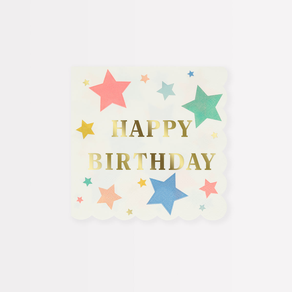 Happy Birthday Stars Beverage Napkins