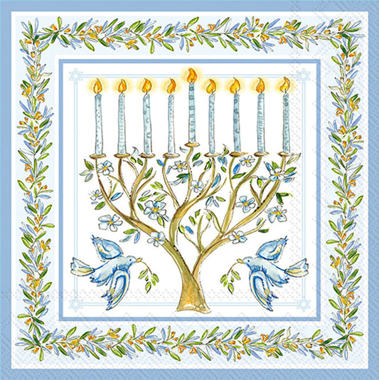 RosanneBeck MENORAH Luncheon Napkin