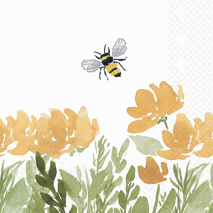 Bee Field Paper Cocktail Napkins