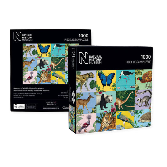 \An Array of Wildlife Illustrations 1000 Piece Jigsaw Puzzle
