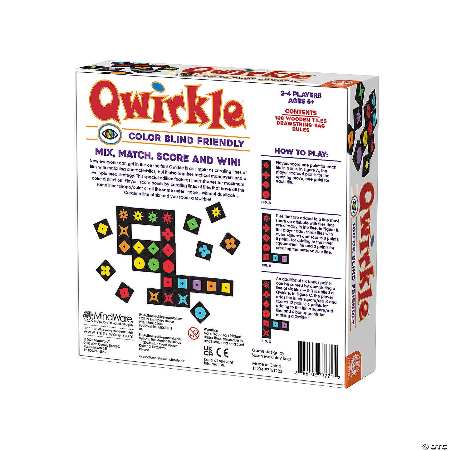 QwirkleTM: Color Blind Friendly Family Game