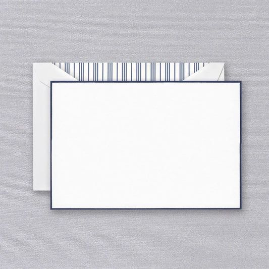 Navy Bordered Cards on Pearl White