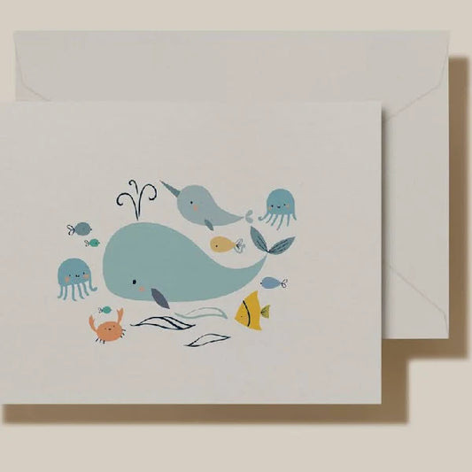 Whale and Friends Note Card
