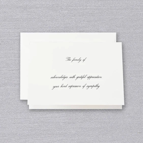 Hand Engraved Sympathy Notes on Pearl WHT