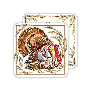 Handpainted Turkey Reversible Coaster