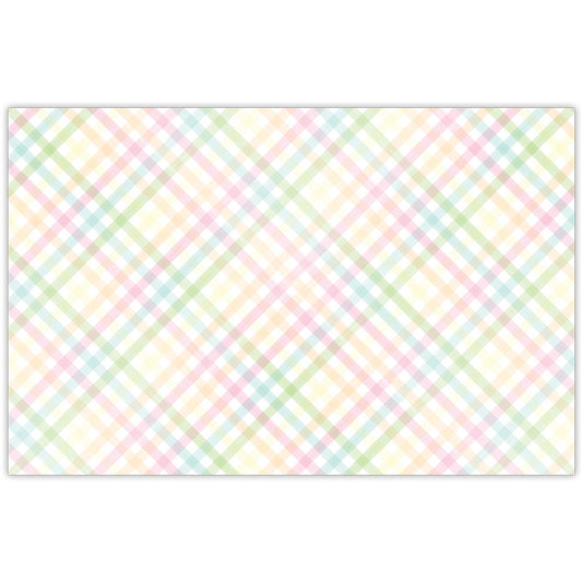 Gingham Pattern Paper Placemat