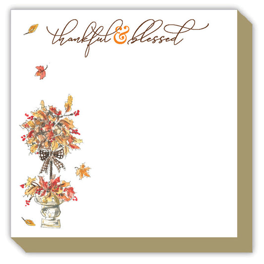 THANKFUL & BLESSED FLORAL TOPIARY MINI LUXE PAD