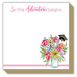 So the Adventure Begins Floral Mini Luxe Notepad