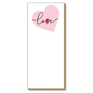 Pink Heart with Love Luxe Skinny Pad