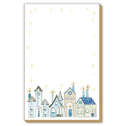 HANUKKAH HANDPAINTED HOMES LUXE SMALL NOTEAPAD