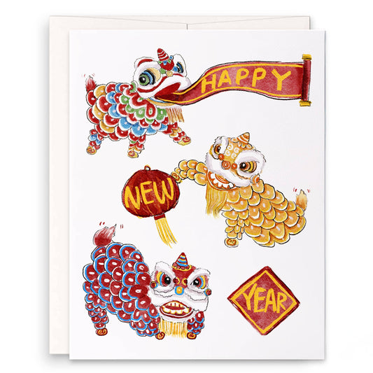 Lion Dance Greetings - 2024 Lunar New Year Card
