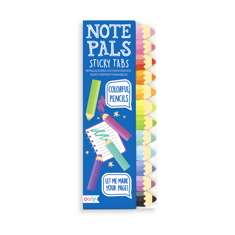 note pals sticky tabs - colorful pencils