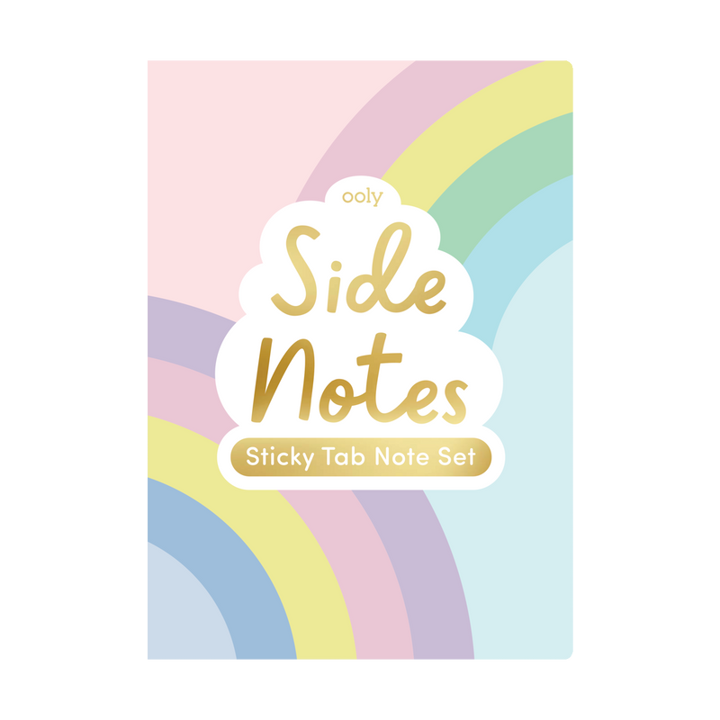 Side Notes Sticky Tab Note Pad - pastel rainbows – Paper Fiesta