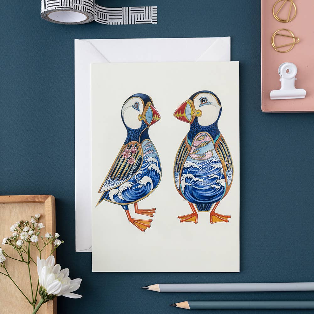 Puffins Blank Card