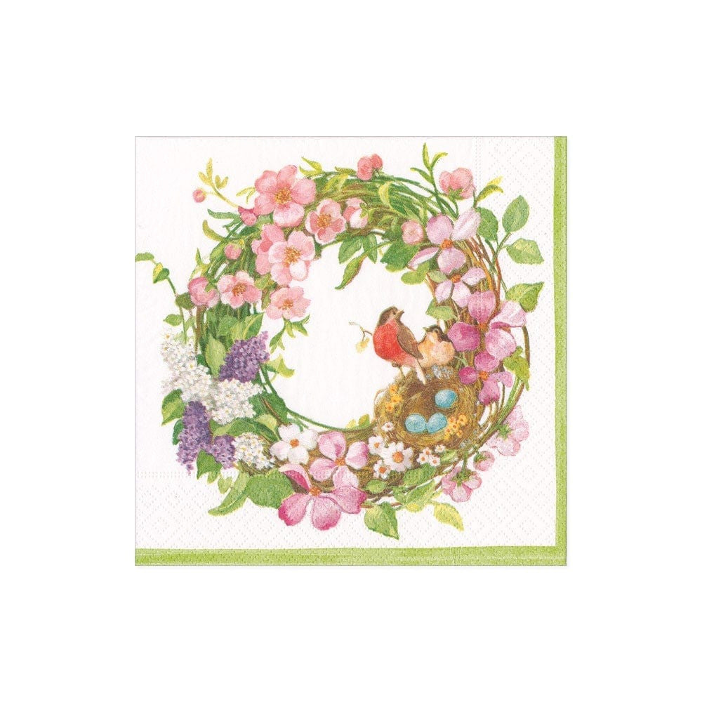 Spring Wreath Cocktail Napkin