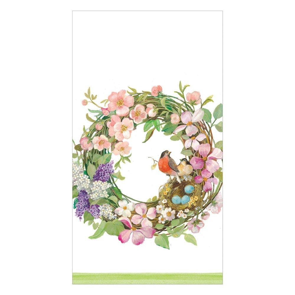 Spring Wreath Guest Towel