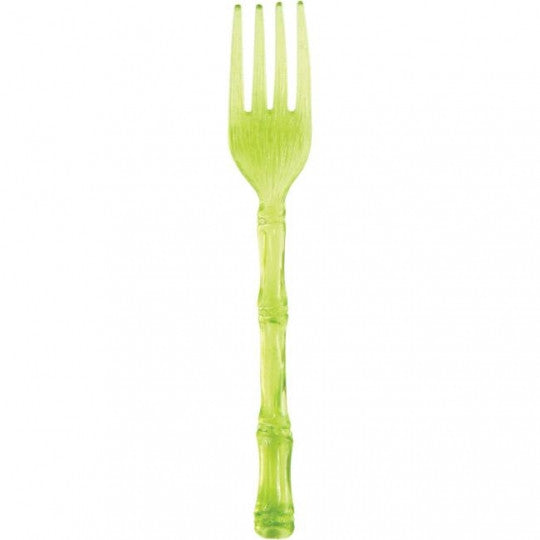 Palm Translucent Lime Green Mini Forks