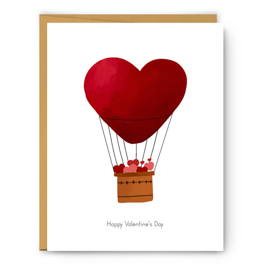 Hot Air Balloon - Valentine's Day Card