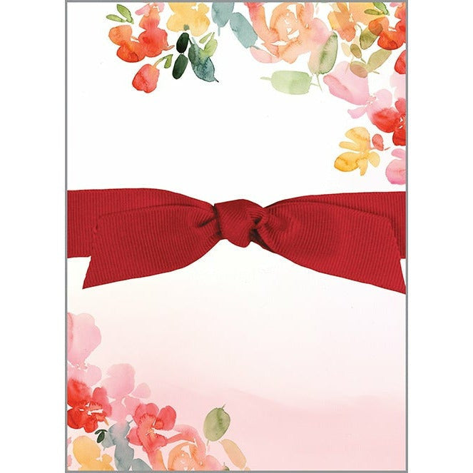 Happiest Red Flowers Chunky Bow Pad