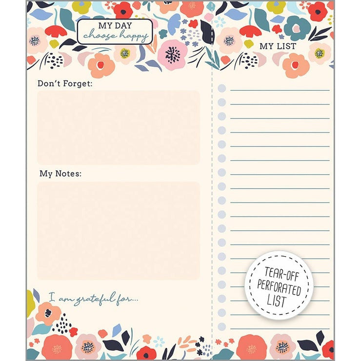 Flower Blossoms Daily Planner Pad