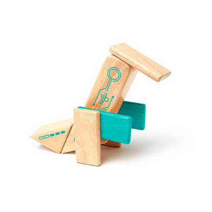 Robo Magnetic Wooden Blocks Future Collection, 8 pieces