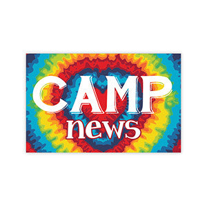 Camp News Postcards Tie-Dye Blue