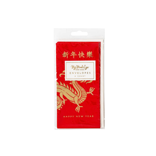 Lunar New Year Dragon Red Envelopes - Individually sold.