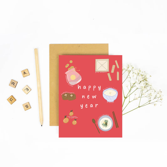 Happy New Year - Korean Traditions - Greeting Card