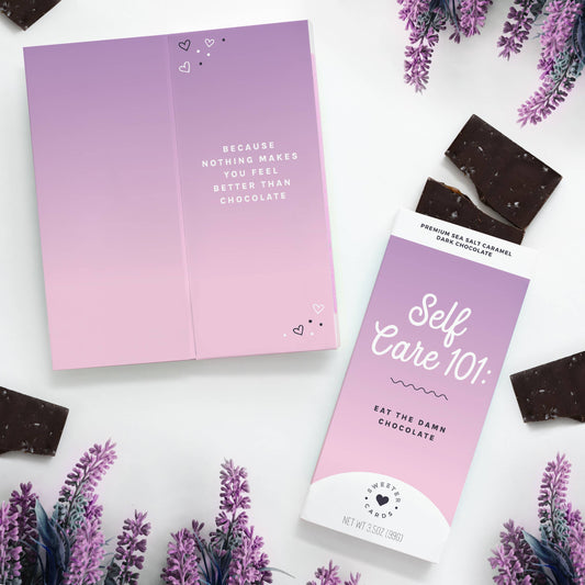 Self Care Chocolate Bar and Greeting Card