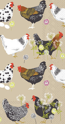 Spatter Hens Guest Towel