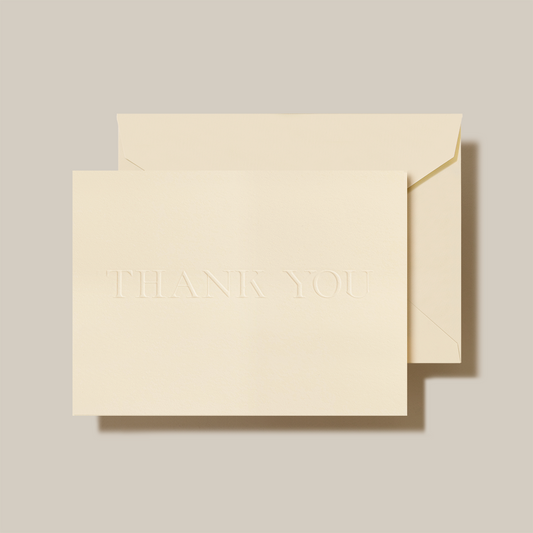 Blind Embossed Thank You Note