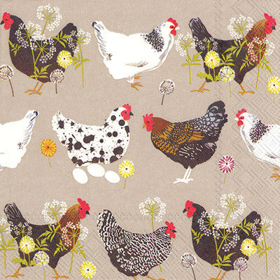 Spatter Hens Cocktail Napkins