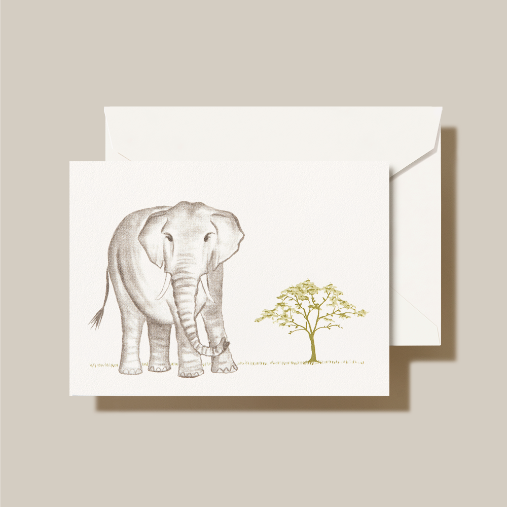 Brushstroke Elephant Note
